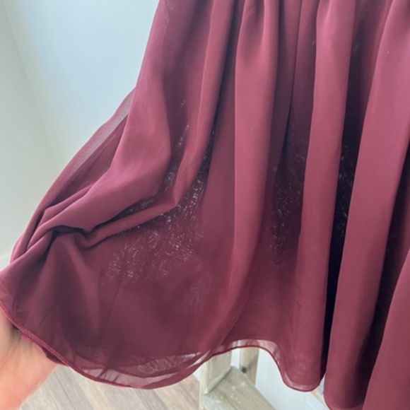 AMERICAN APPAREL | Chiffon Burgundy Skirt - Picture 5 of 6
